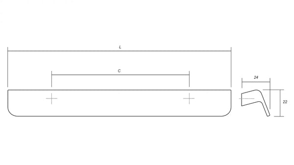 Mâner mobilier Viefe Flapp, natur, 70 mm (interax 32 mm) - imagine 5