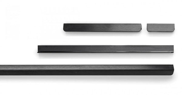 Mâner mobilier Viefe Flapp, negru periat, 350 mm (interax 256 mm) - imagine 3