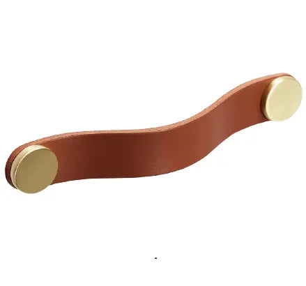 Mâner mobilier Viefe Flexa, bej și alamă, 150 mm (interax 128 mm)