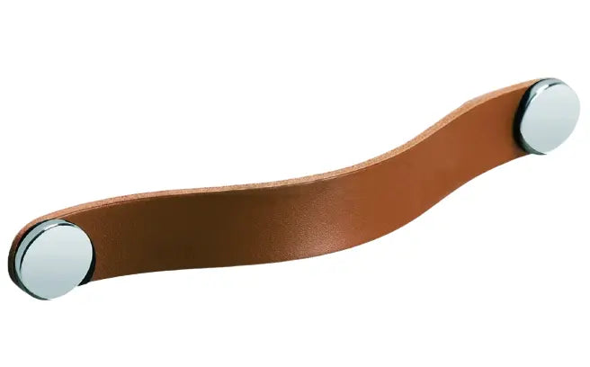 Mâner mobilier Viefe Flexa, bej și crom lucios, 150 mm (interax 128 mm)