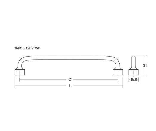 Mâner mobilier Viefe Floid, auriu periat, 143,6 mm (interax 128 mm) - imagine 3