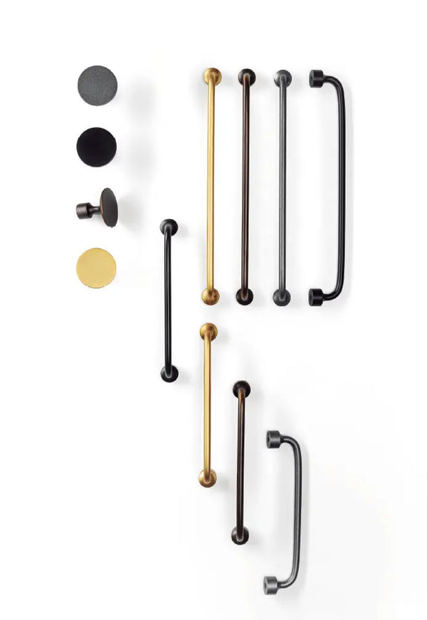 Mâner mobilier Viefe Floid, negru mat, 143,6 mm (interax 128 mm)