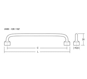 Mâner mobilier Viefe Floid, negru mat, 143,6 mm (interax 128 mm) - imagine 2