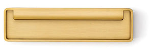 Mâner mobilier Viefe Fold, alamă cava periată, 174 mm (interax 128 mm) - imagine 2