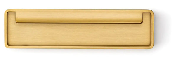 Mâner mobilier Viefe Fold, alamă cava periată, 174 mm (interax 128 mm) - imagine 2