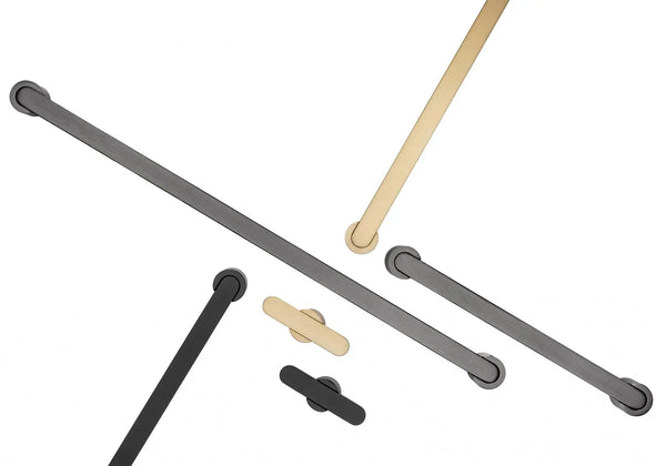 Mâner mobilier Viefe Fusion, negru mat, 340 mm (interax 320 mm)