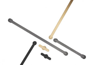 Mâner mobilier Viefe Fusion, negru titan, 180 mm (interax 160 mm)