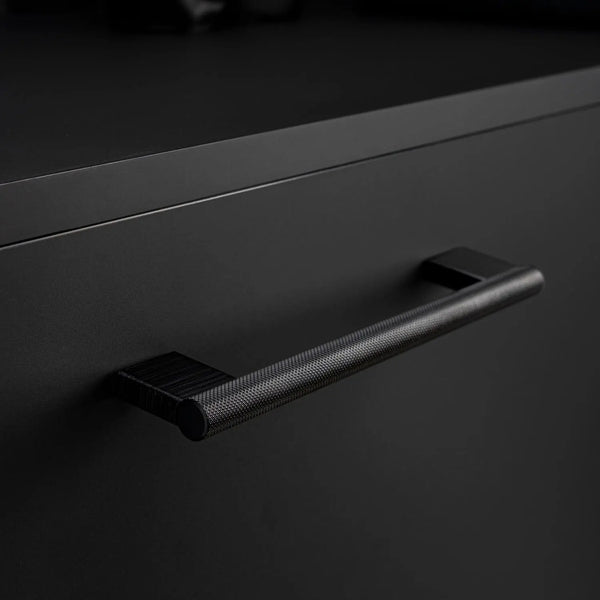 Mâner mobilier Viefe Graf Big, negru periat, 224 mm (interax 192 mm)