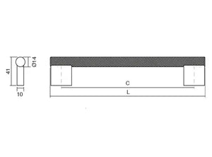 Mâner mobilier Viefe Graf Big, negru periat, 224 mm (interax 192 mm) - imagine 2