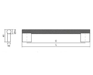 Mâner mobilier Viefe Graf Big, negru periat, 352 mm (interax 320 mm) - imagine 5