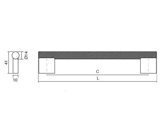 Mâner mobilier Viefe Graf Big, negru periat, 352 mm (interax 320 mm) - imagine 5