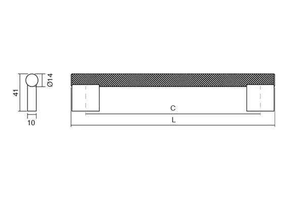 Mâner mobilier Viefe Graf Big, oțel inoxidabil, 352 mm (interax 320 mm) - imagine 6
