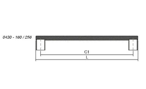 Mâner mobilier Viefe Graf Mini, alamă întunecată periată, 182 mm (interax 160 mm) - imagine 2