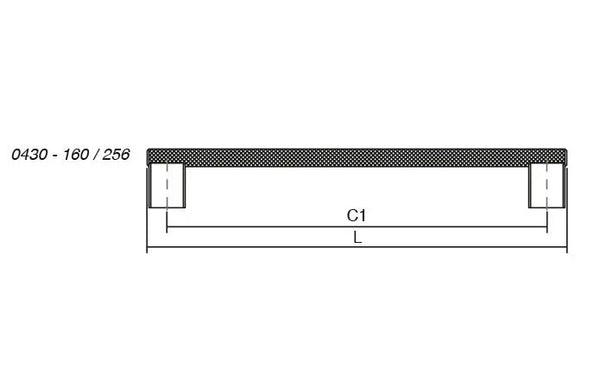 Mâner mobilier Viefe Graf Mini, alamă întunecată periată, 182 mm (interax 160 mm) - imagine 2
