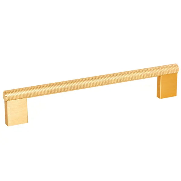 Mâner mobilier Viefe Graf Mini, alamă întunecată periată, 182 mm (interax 160 mm)