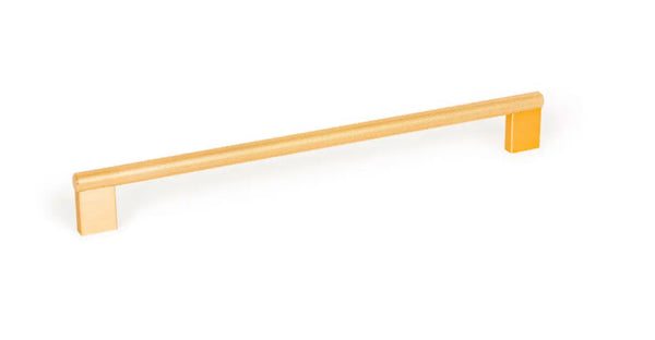 Mâner mobilier Viefe Graf Mini, alamă întunecată periată, 278 mm (interax 256 mm)