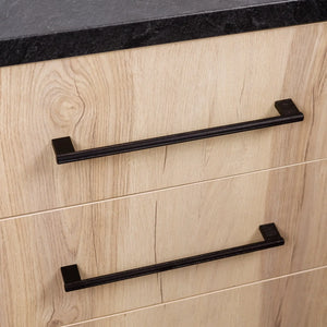 Mâner mobilier Viefe Graf Mini, negru periat, 182 mm (interax 160 mm)