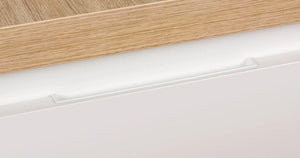 Mâner mobilier Viefe Hide, alb mat, 90 mm (interax 64 mm)