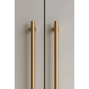 Mâner mobilier Viefe Hinoki Big, alamă cava periată, 500 mm (interax 416 mm) - imagine 3