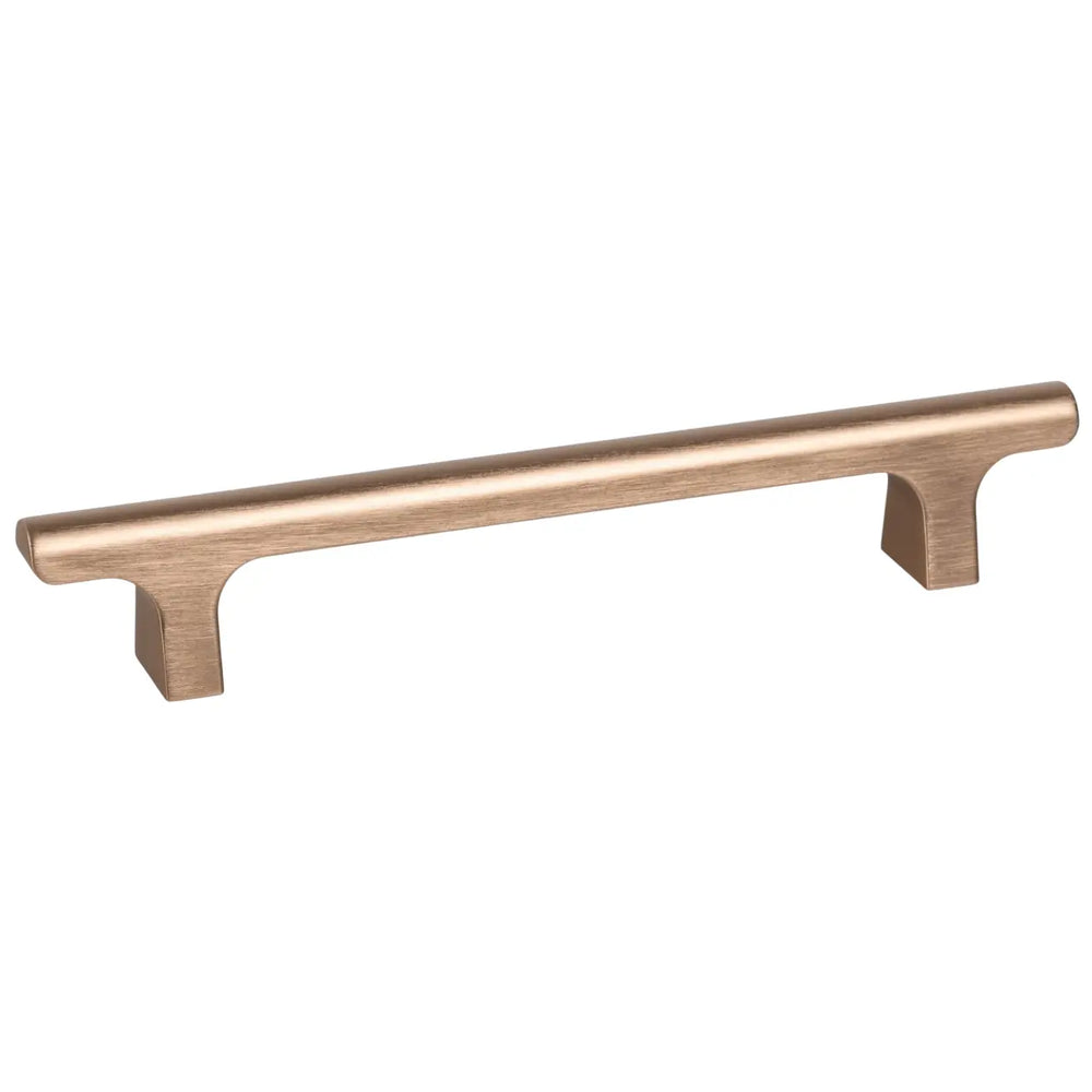 Mâner mobilier Viefe Hinoki, alamă cava periată, 220 mm (interax 160 mm)