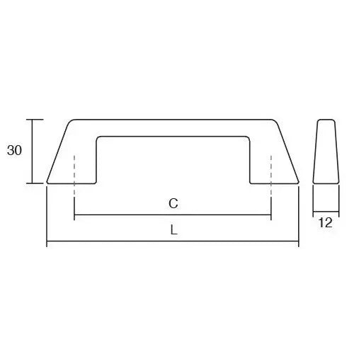 Mâner mobilier Viefe Kado, crom lucios, 186 mm (interax 160 mm)
