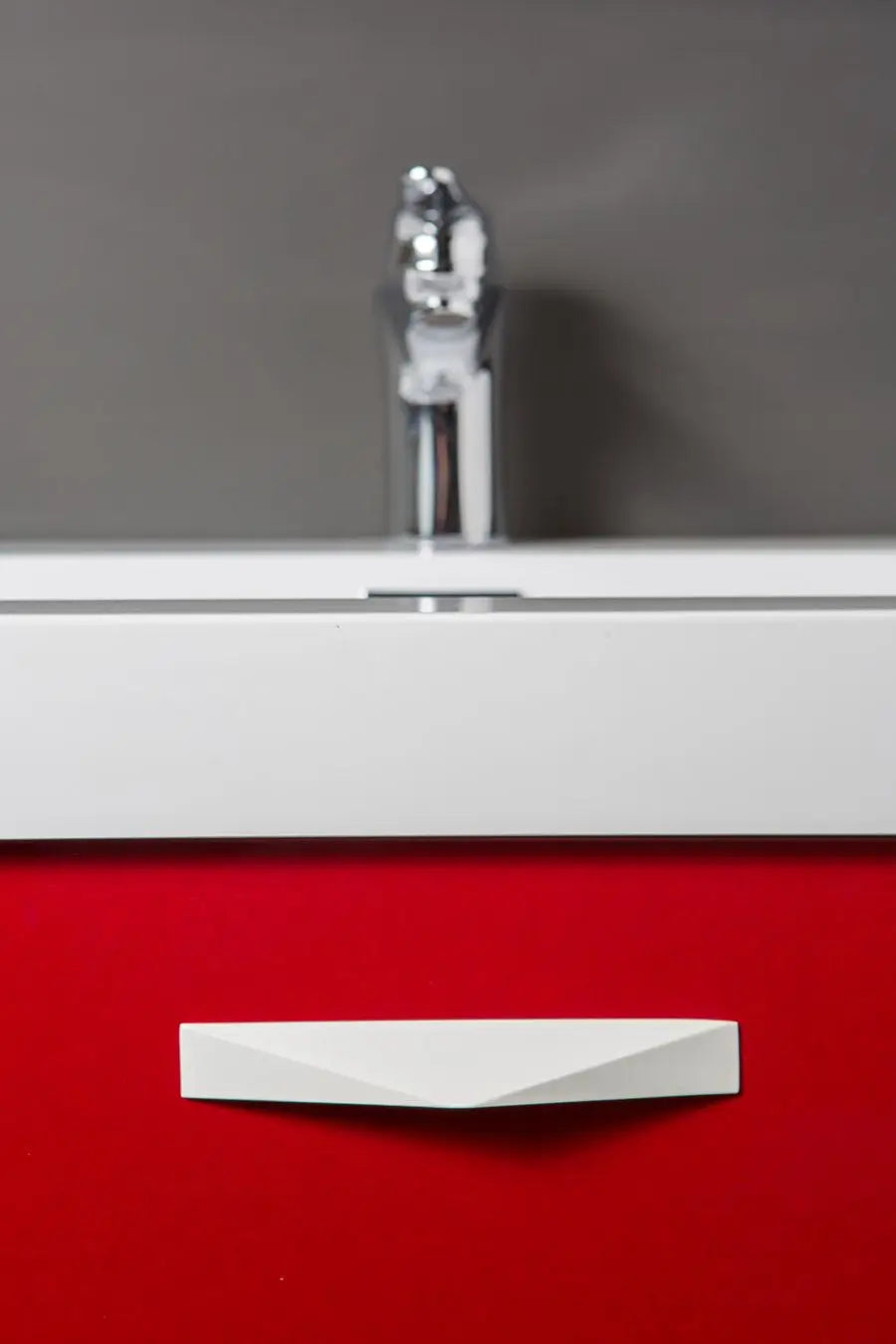 Mâner mobilier Viefe Kares, alb mat, 312 mm (interax 192 mm)