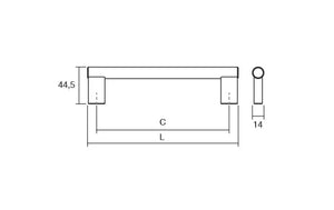 Mâner mobilier Viefe Kombi, oțel inoxidabil periat, 514 mm (interax 492 mm) - imagine 2