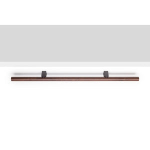 Mâner mobilier Viefe Kumo Wood, nuc și negru titan, 480 mm (interax 320 mm) - imagine 4