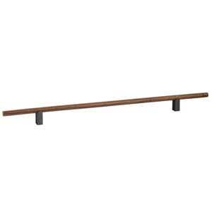 Mâner mobilier Viefe Kumo Wood, nuc și negru titan, 480 mm (interax 320 mm)