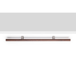 Mâner mobilier Viefe Kumo Wood, nuc și oțel inoxidabil, 480 mm (interax 320 mm) - imagine 3