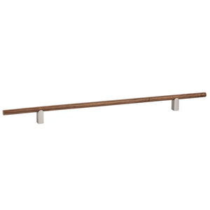 Mâner mobilier Viefe Kumo Wood, nuc și oțel inoxidabil, 480 mm (interax 320 mm)
