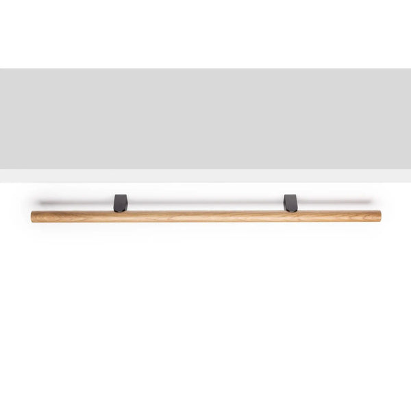 Mâner mobilier Viefe Kumo Wood, stejar și negru titan, 248 mm (interax 128 mm) - imagine 4