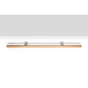 Mâner mobilier Viefe Kumo Wood, stejar și oțel inoxidabil, 480 mm (interax 320 mm) - imagine 3
