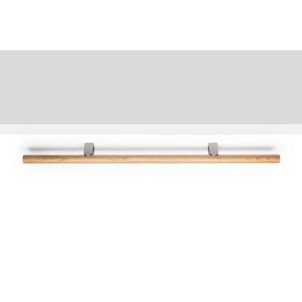 Mâner mobilier Viefe Kumo Wood, stejar și oțel inoxidabil, 480 mm (interax 320 mm) - imagine 3