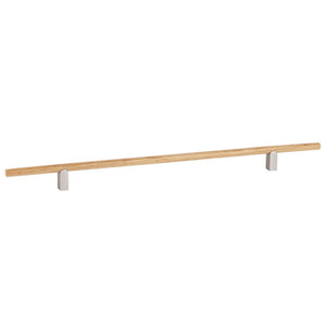 Mâner mobilier Viefe Kumo Wood, stejar și oțel inoxidabil, 480 mm (interax 320 mm)