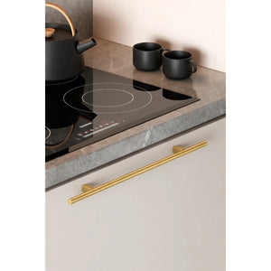 Mâner mobilier Viefe Kumo, alamă cava periată, 480 mm (interax 320 mm) - imagine 3