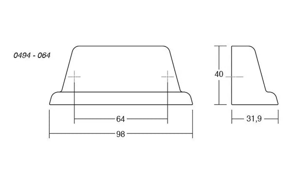 Mâner mobilier Viefe Land, auriu periat, 98 mm (interax 64 mm) - imagine 4