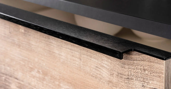 Mâner mobilier Viefe Linear, negru periat, 197 mm - imagine 2