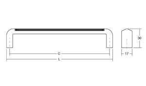 Mâner mobilier Viefe Lines, gri cenușiu periat, 170 mm (interax 160 mm) - imagine 3