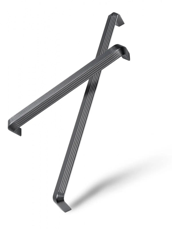 Mâner mobilier Viefe Lines, gri cenușiu periat, 330 mm (interax 320 mm)