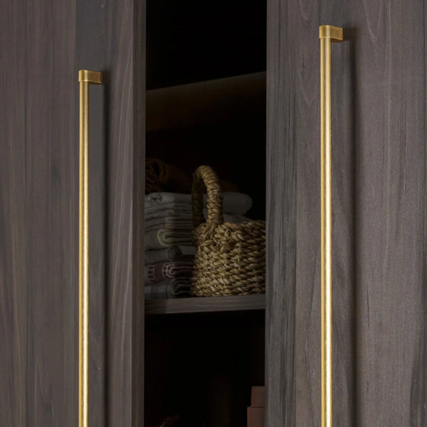 Mâner mobilier Viefe Linkk, alamă întunecată periată, 335 mm (interax 320 mm) - imagine 4