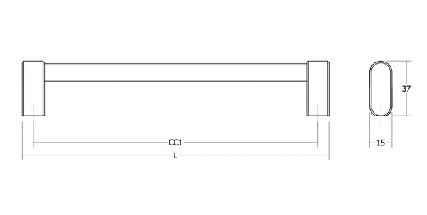 Mâner mobilier Viefe Linkk, oțel inoxidabil, 335 mm (interax 320 mm) - imagine 3