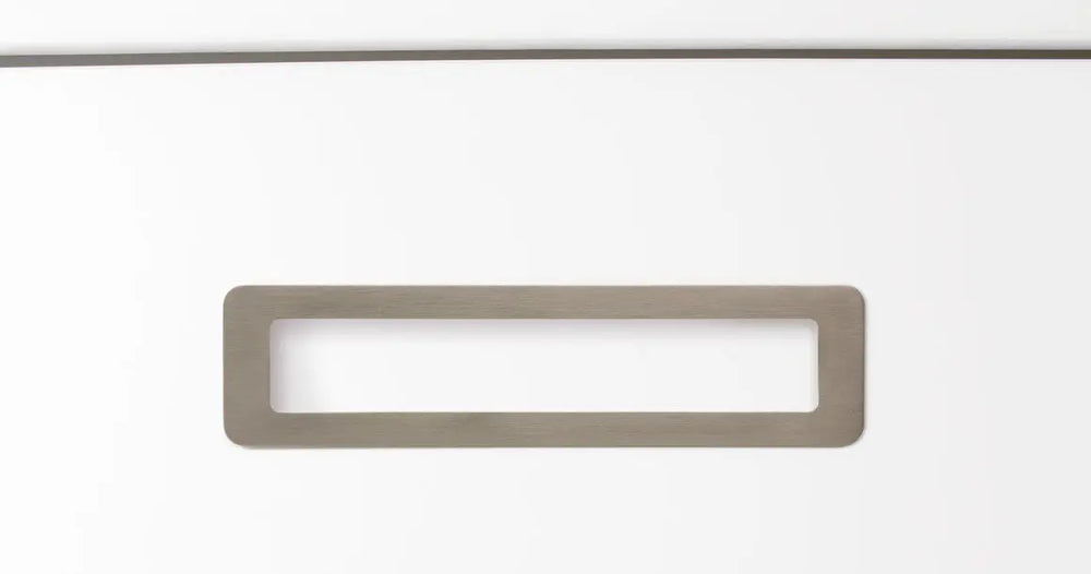 Mâner mobilier Viefe Low, nichel periat, 206 mm (interax 192 mm)