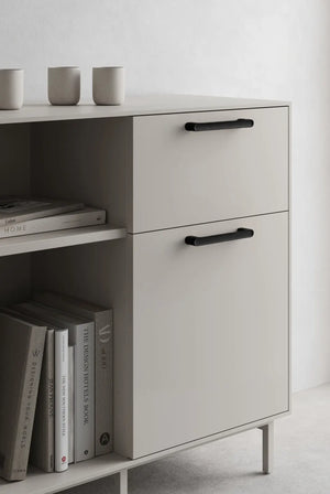 Mâner mobilier Viefe Luv Wood, negru mat lacuit, 183 mm (interax 160 mm) - imagine 2