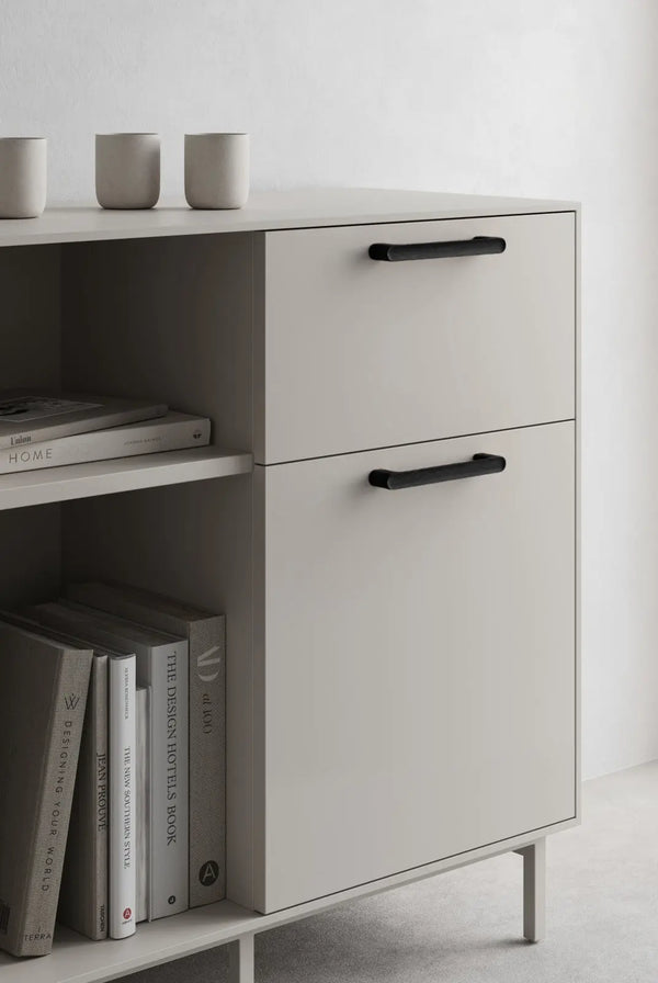 Mâner mobilier Viefe Luv Wood, negru mat lacuit, 183 mm (interax 160 mm) - imagine 2