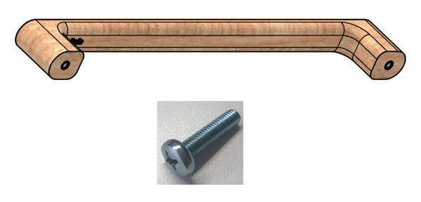 Mâner mobilier Viefe Luv Wood, stejar, 418,5 mm (interax 384 mm) - imagine 3