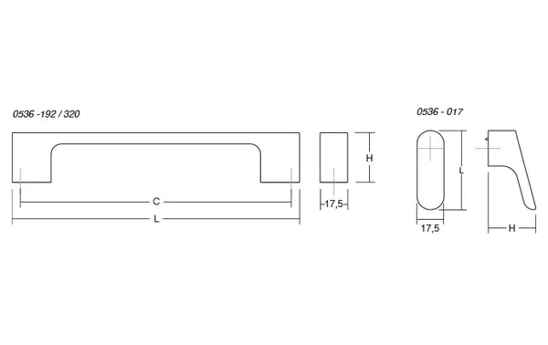 Mâner mobilier Viefe Luv, alb mat, 202 mm (interax 192 mm) - imagine 3
