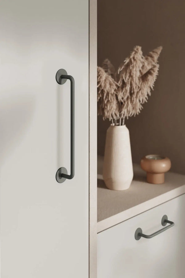 Mâner mobilier Viefe Milano, gri mușchi, 185 mm (interax 160 mm) - imagine 4
