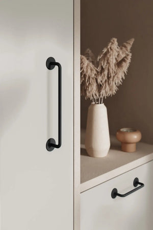 Mâner mobilier Viefe Milano, negru mat, 121 mm (interax 96 mm) - imagine 3
