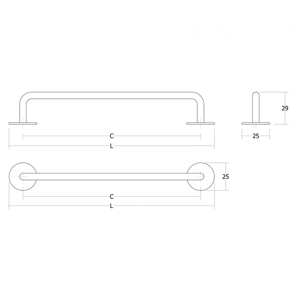 Mâner mobilier Viefe Milano, negru mat, 121 mm (interax 96 mm) - imagine 5